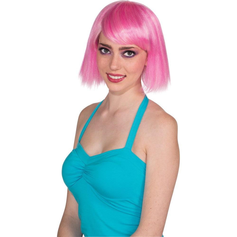 ピンク ミディアム ウィッグ、かつら 大人用 CANDY CHIC コスプレ