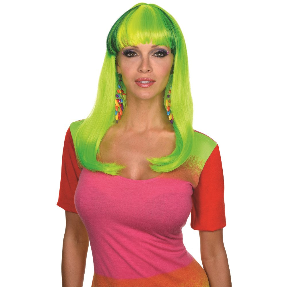 グリーン ロング ウィッグ、かつら 大人用 PARTY HOTTlE WIG- GREEN コスプレ