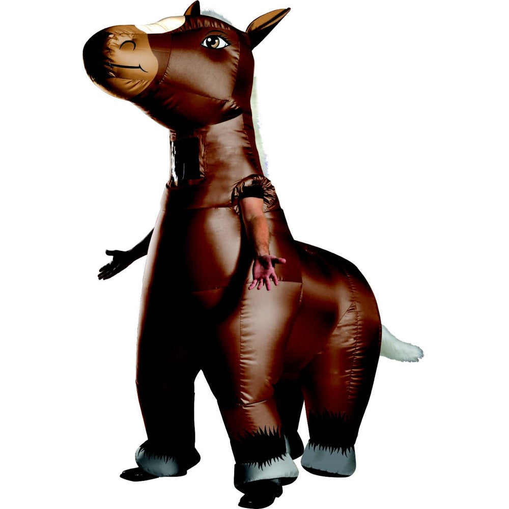 馬 ウマ 衣装、コスチューム 着ぐるみ 大人用 空気で膨らむ コスプレ