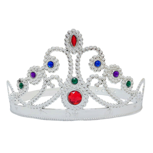 ティアラ コスプレ プリンセス 女王 お姫様 王冠 クラウン 大人用 仮装グッズ シルバー 宝石 おもちゃ 文化祭 パーティー ハロウィン イベント