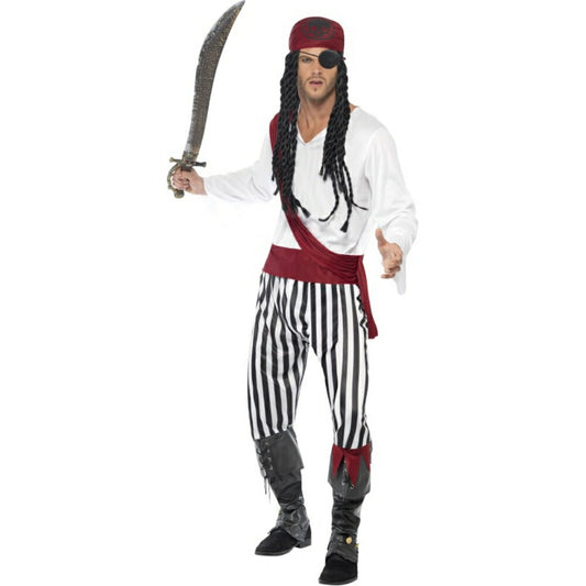 海賊　黒　白　衣装、コスチューム　大人男性用　Pirate Man　コスプレ