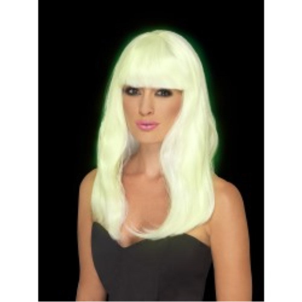 パーティーウィッグ 大人女性用 セミロング 暗闇で光る コスプレ