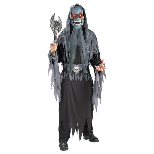 ドクロ衣装、コスチューム コスプレ 目が点滅 大人男性用 ハロウィン