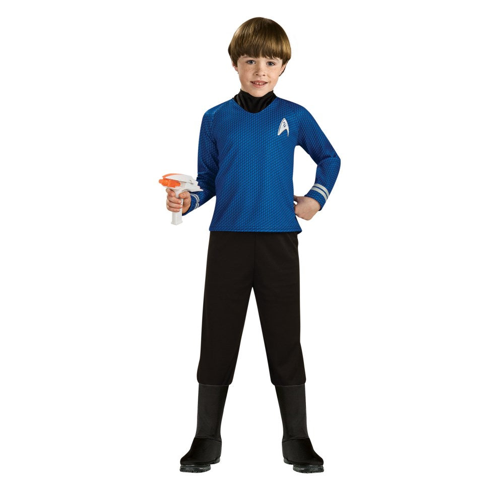 スター・トレック・ブルー・シャツ 衣装、コスチューム デラックス 子供男性用 コスプレ