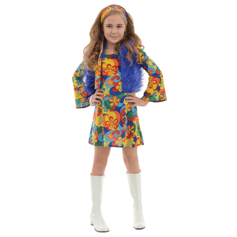 ヒッピー 衣装、コスチューム 子供女性用 ハロウィン FAR OUT CHILD コスプレ