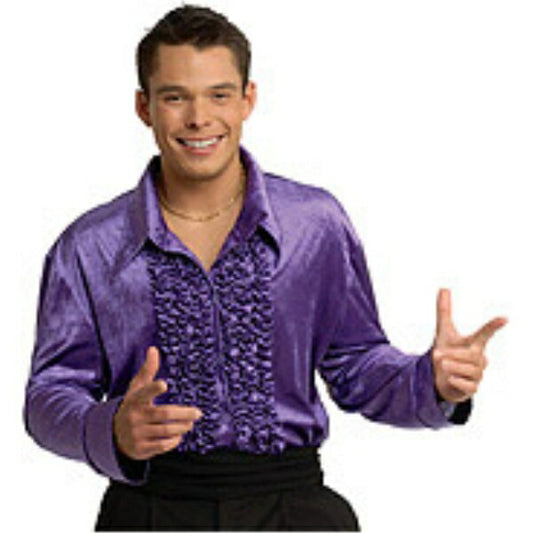 ディスコシャツ　Purple　衣装、コスチューム　コスプレ　大人男性用 ハロウィン
