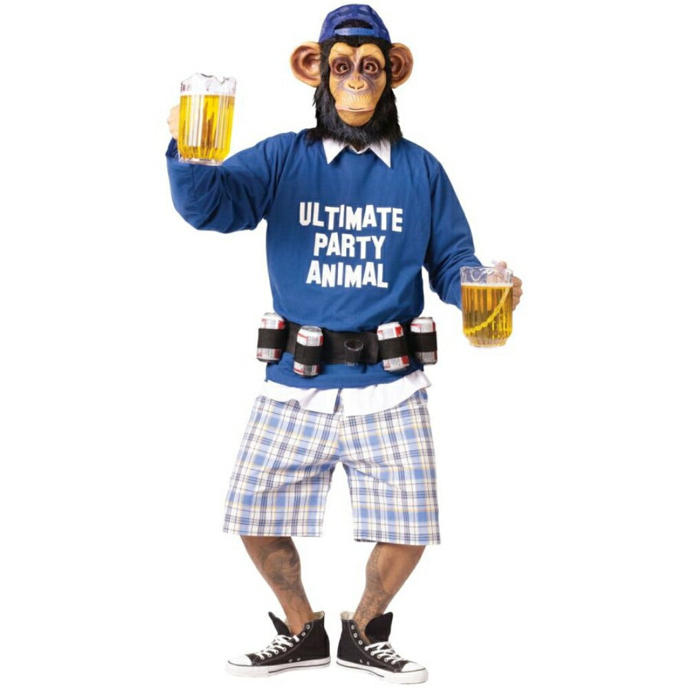 ビール売りのお猿　衣装、コスチューム　マスク　大人男性用　イベント　コスプレ