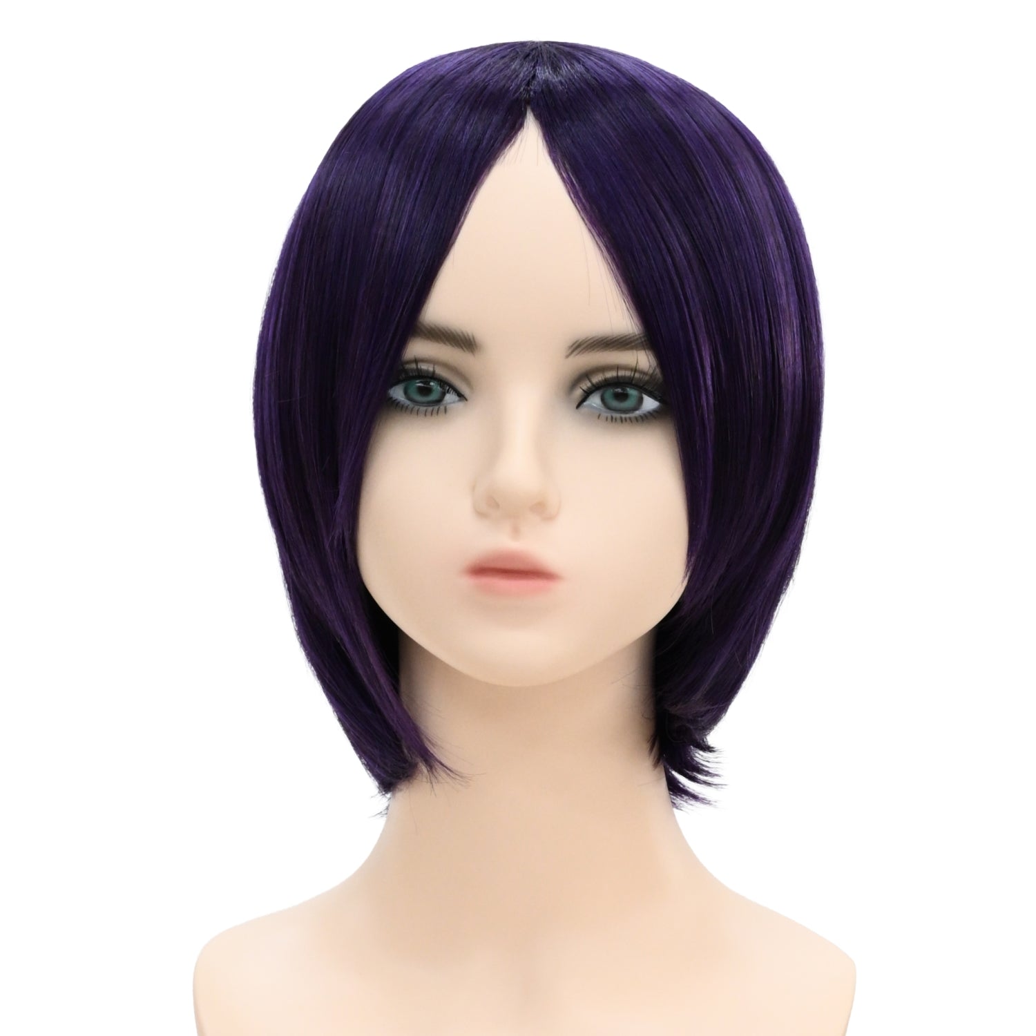 ウィッグ ボブ パープル 紫 ダークパープル コスプレ かつら 大人用 女性用 耐熱 カラー 仮装グッズ aw0004