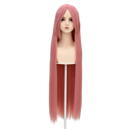 ウィッグ スーパーロング ピンク ダスティピンク スモーキーピンク コスプレ かつら 大人用 女性用 耐熱 カラー 仮装グッズ aw0006