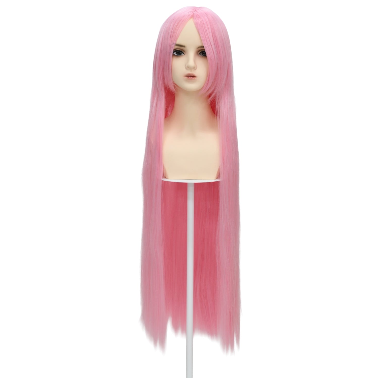 ウィッグ スーパーロング ピンク ホワイトピンク コスプレ かつら 大人用 女性用 耐熱 カラー 仮装グッズ aw0012