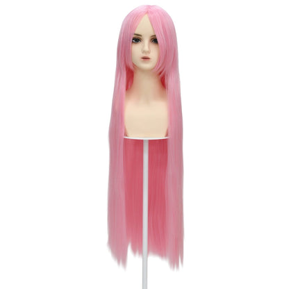 ウィッグ スーパーロング ピンク ホワイトピンク コスプレ かつら 大人用 女性用 耐熱 カラー 仮装グッズ aw0012