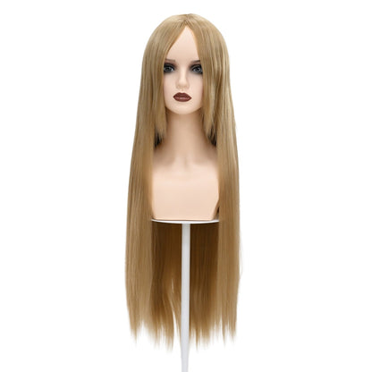 ウィッグ ロング ゴールド アッシュゴールド 金 コスプレ かつら 大人用 女性用 耐熱 カラー 仮装グッズ aw0018