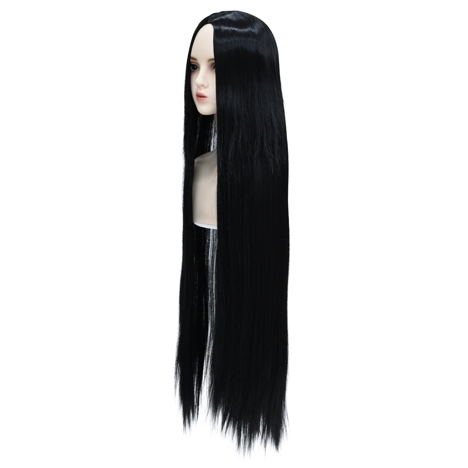 ウィッグ スーパーロング ブラック 黒 コスプレ かつら 大人用 女性用 耐熱 カラー 仮装グッズ aw0019