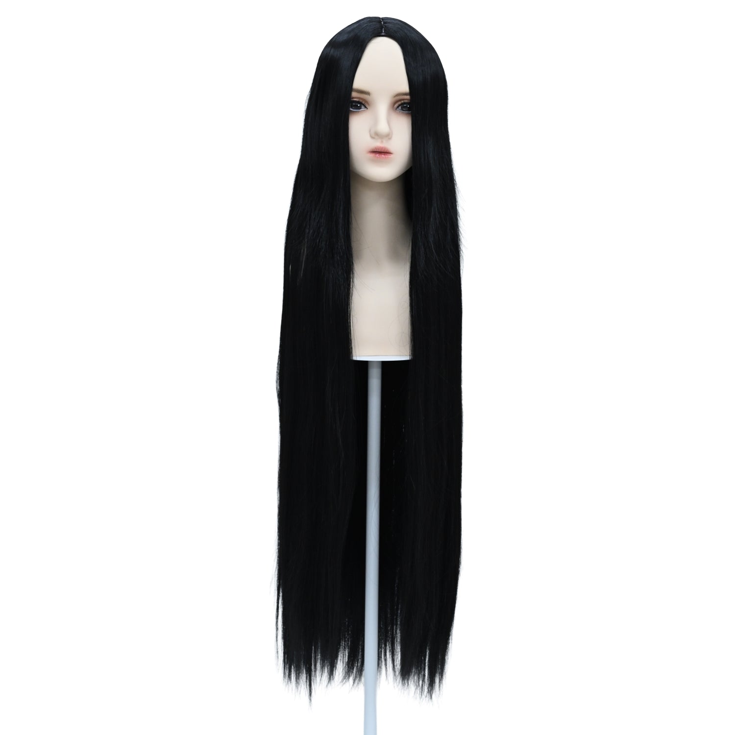 ウィッグ スーパーロング ブラック 黒 コスプレ かつら 大人用 女性用 耐熱 カラー 仮装グッズ aw0019