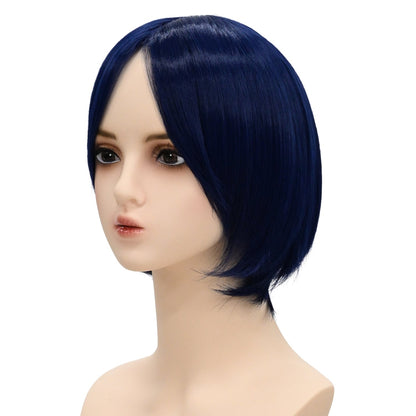 ウィッグ ボブ ネイビー 藍色 紺色 コスプレ かつら 大人用 女性用 耐熱 カラー 仮装グッズ aw0025