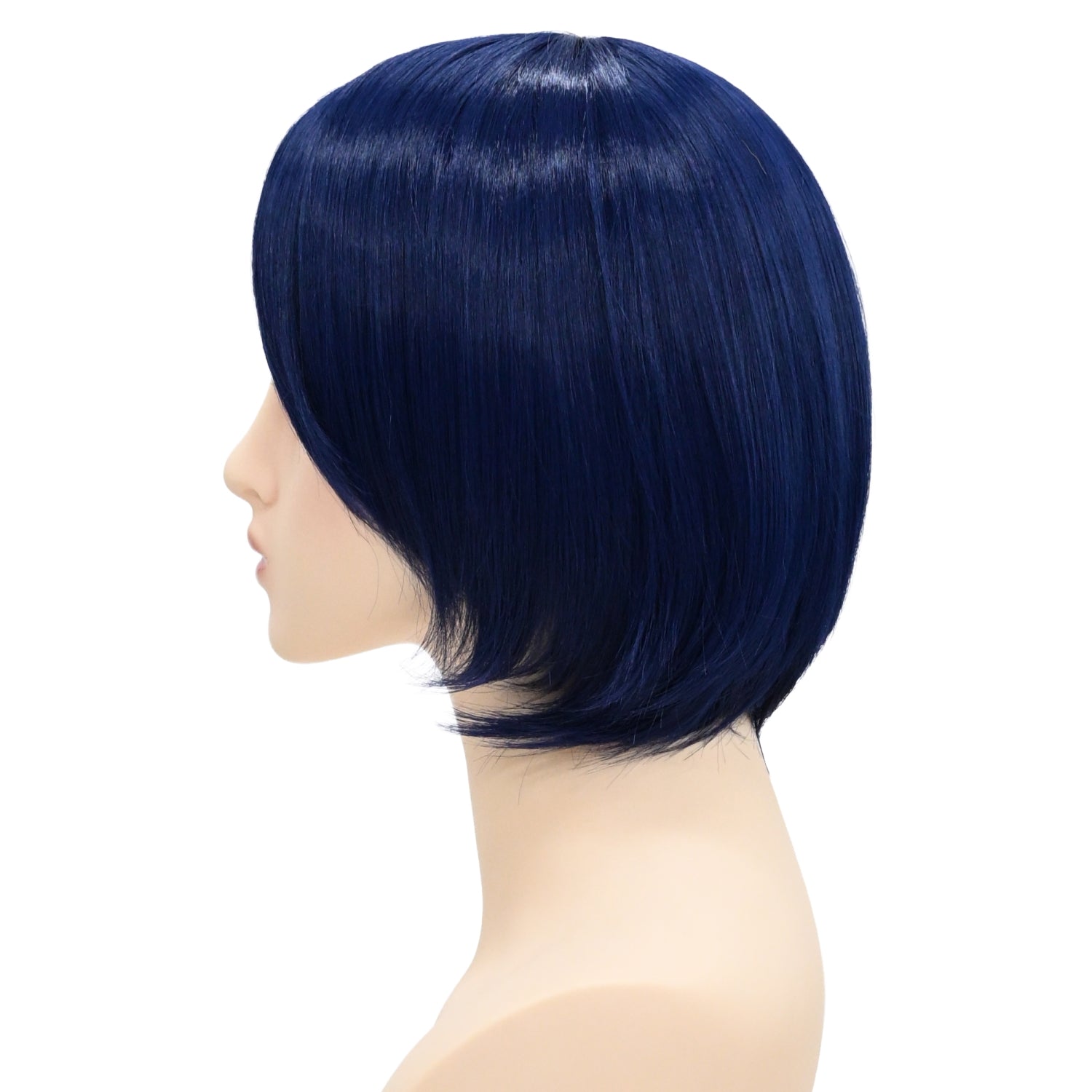 ウィッグ ボブ ネイビー 藍色 紺色 コスプレ かつら 大人用 女性用 耐熱 カラー 仮装グッズ aw0025