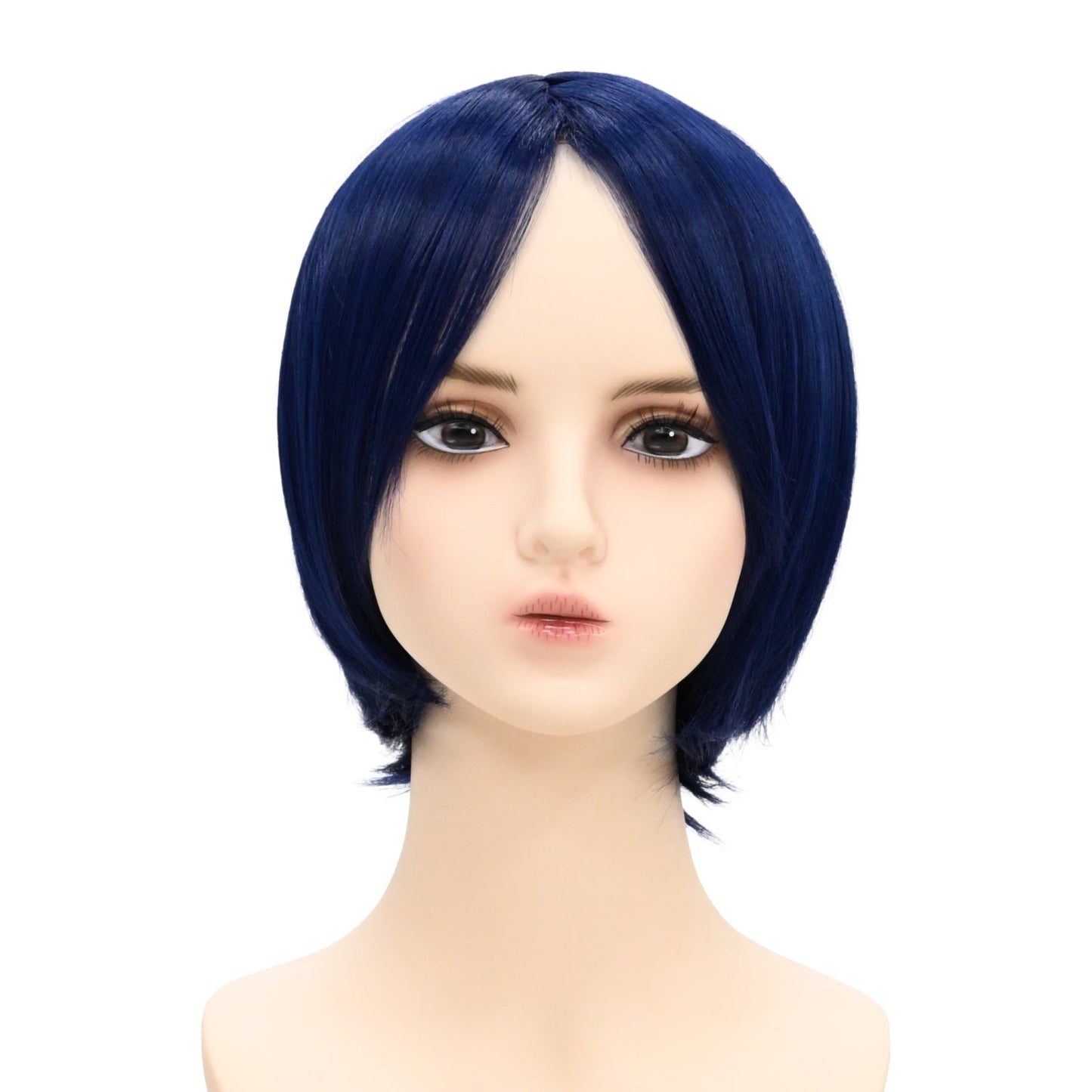 ウィッグ ボブ ネイビー 藍色 紺色 コスプレ かつら 大人用 女性用 耐熱 カラー 仮装グッズ aw0025