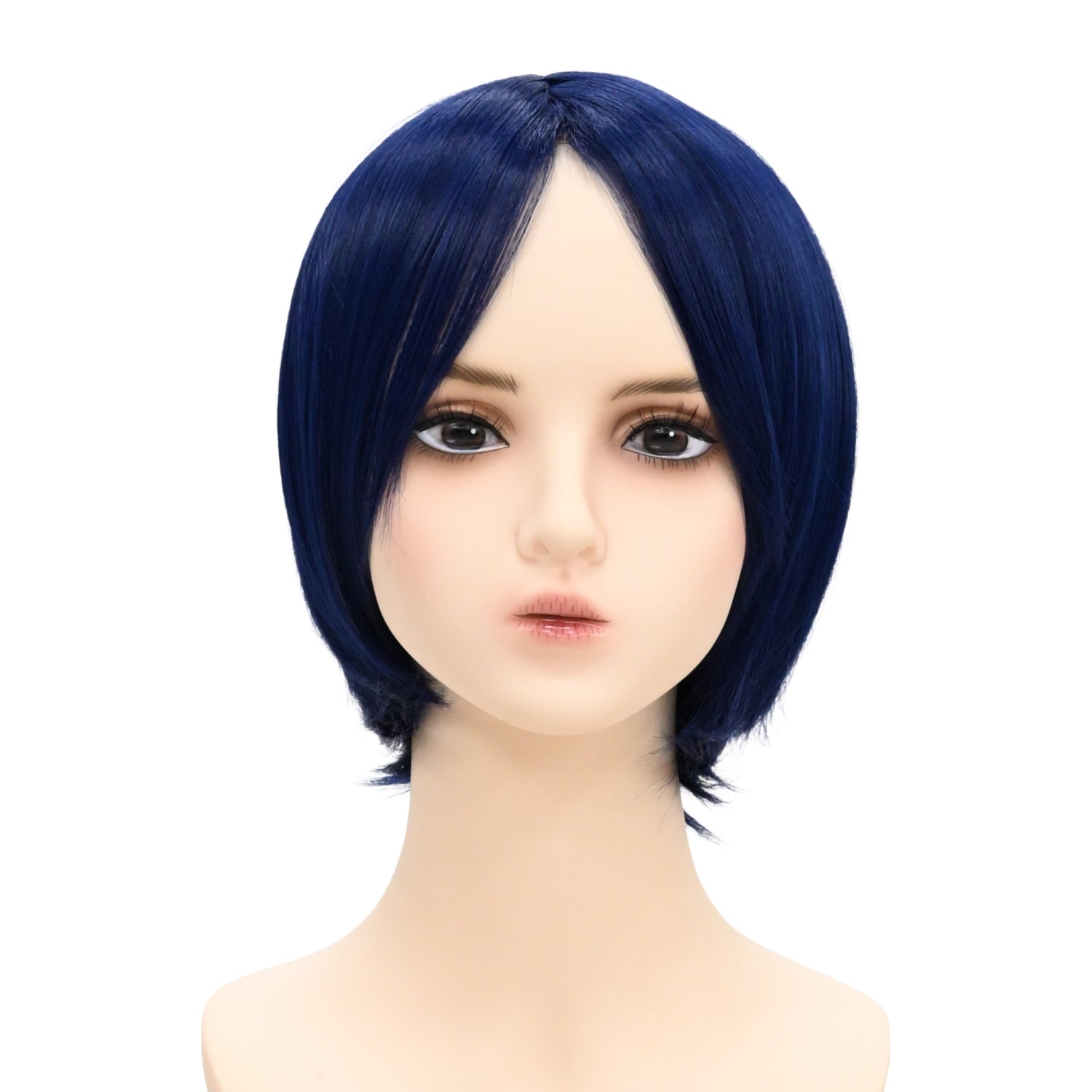 ウィッグ ボブ ネイビー 藍色 紺色 コスプレ かつら 大人用 女性用 耐熱 カラー 仮装グッズ aw0025
