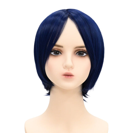 ウィッグ ボブ ネイビー 藍色 紺色 コスプレ かつら 大人用 女性用 耐熱 カラー 仮装グッズ aw0025