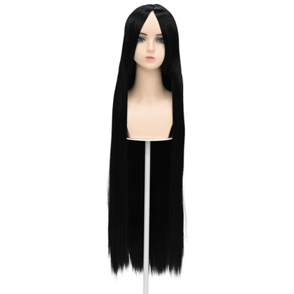 ウィッグ スーパーロング ブラック 黒 コスプレ かつら 大人用 女性用 耐熱 カラー 仮装グッズ aw0026