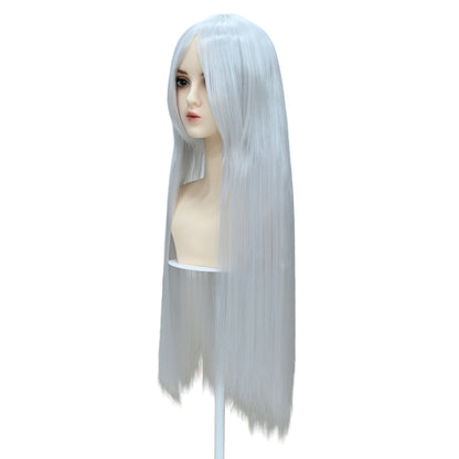 ウィッグ ロング シルバー 銀 グレー コスプレ かつら 大人用 女性用 耐熱 カラー 仮装グッズ aw0030