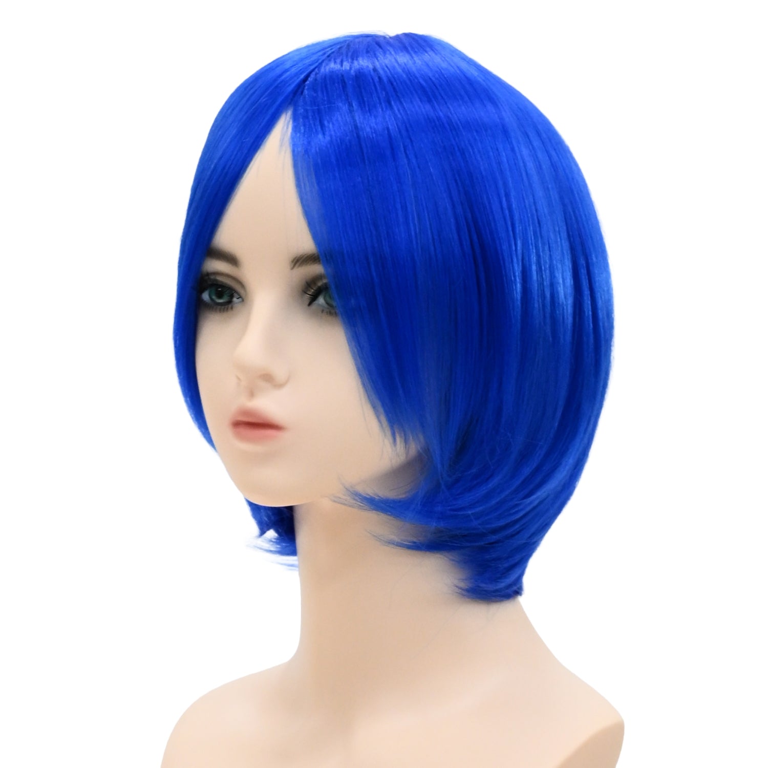 ウィッグ ボブ ブルー 青 コスプレ かつら 大人用 女性用 耐熱 カラー 仮装グッズ aw0035