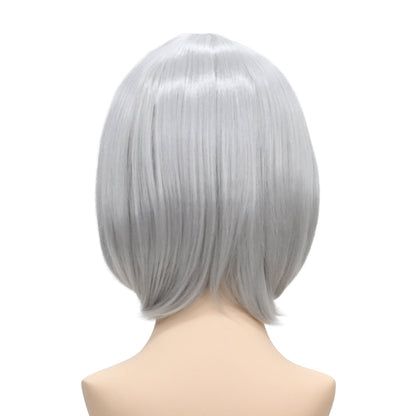 ウィッグ ボブ シルバー 銀 グレー コスプレ かつら 大人用 女性用 耐熱 カラー 仮装グッズ aw0040