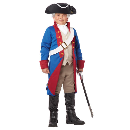 アメリカの歴史　衣装、コスチューム　子供男性用　貴族　AMERICAN  PATRIOT/CHILD　コスプレ