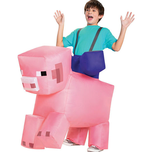 ブタ　コスチューム　マインクラフト　豚　子供用　膨らむコスプレ衣装　Minecraft