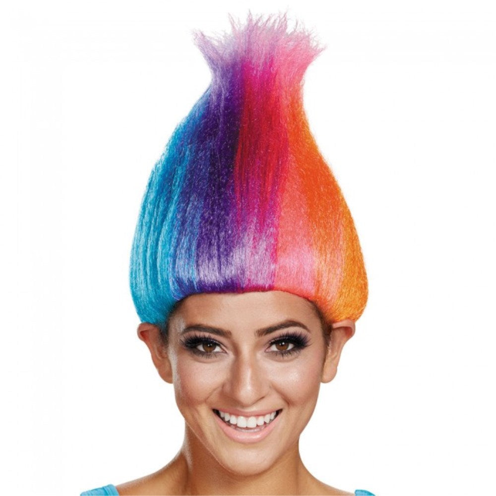 トロールズ　レインボー　ウィッグ　大人用　Rainbow Colored Licensed Adult Troll Wig　コスプレ