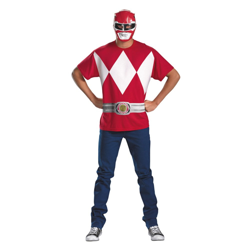 パワーレンジャー　　大人男性用　衣装、コスチューム　コスプレ　RED RANGER ALTERNATIVE