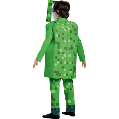 クリーパー　コスチューム　マインクラフト　子供男性用　Deluxe　コスプレ衣装　3D　Minecraft