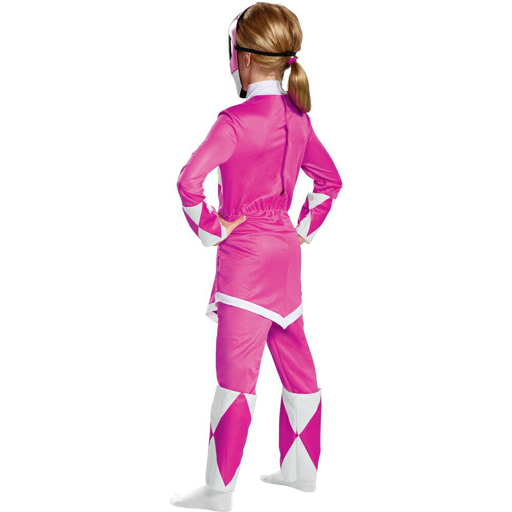 パワーレンジャー　コスチューム　ピンク　戦隊ヒーロー　子供女性用　Deluxe　コスプレ衣装　Mighty Morphin