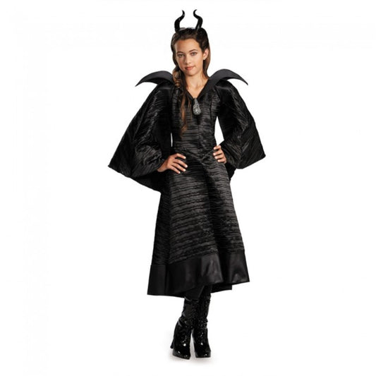 マレフィセント　眠れる森の美女　衣装、コスチューム　子供女性用　仮装　Maleficent Christening Black Gown Child Deluxe　コスプレ