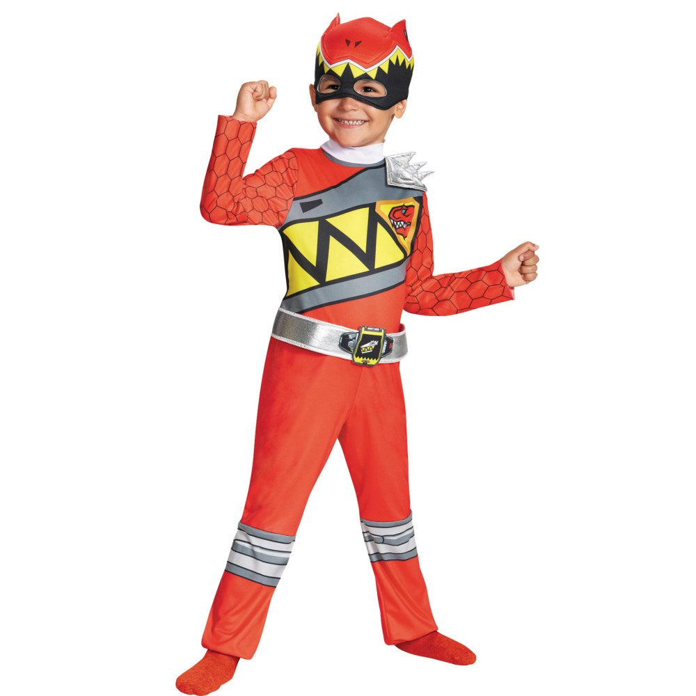 レッドレンジャー　パワーレンジャー・ダイノチャージ　衣装、コスチューム　子供男性用　コスプレ　RED RANGER DINO CLASSIC