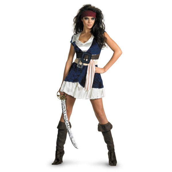 海賊　ジャック・スパロウ　衣装、コスチューム　ディズニー　大人女性用　パイレーツ・オブ・カリビアン　海賊　Sassy　コスプレ