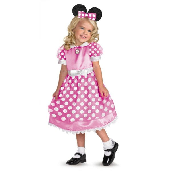 ミニーマウス　ディズニー　ドレス　衣装、コスチューム　ピンク　子供女性用　コスプレ