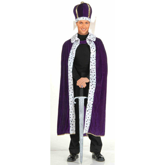 王様のマントと王冠　紫　コスチューム　大人男性用　King Robe & Crown Set　Purple　コスプレ