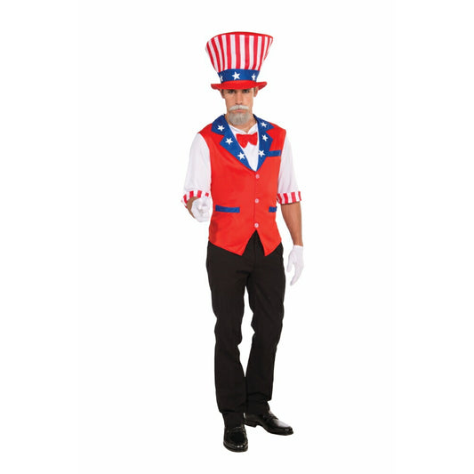アンクル・サム　アメリカ国旗柄シャツ　コスチューム　大人男性用　Patriotic Hat & Shirt　コスプレ
