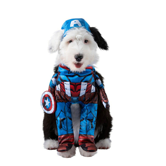 キャプテンアメリカ　コスチューム　犬用　アベンジャーズ　マーベル　コスプレ衣装　ペット用