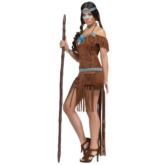 インディアン　衣装、コスチューム　MEDICINE　大人女性用　ネイティブアメリカン　コスプレ