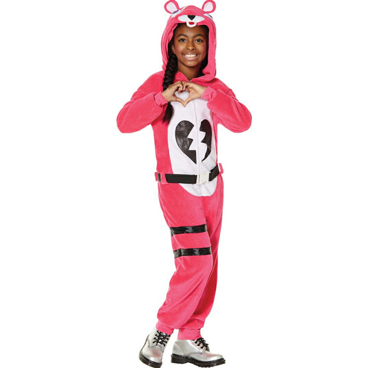 ピンクのクマちゃん　コスチューム　フォートナイト　カドルチームリーダー　子供女性用　コスプレ衣装　Fortnite