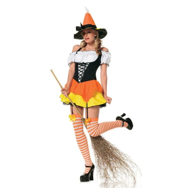 魔女 Kandy Korn Witch　オレンジ　衣装、コスチューム　大人女性用　コスプレ