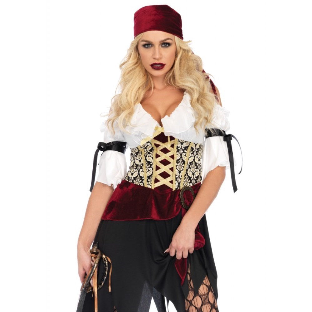 海賊　パイレーツ　衣装、コスチューム　大人女性用　2PC.High Seas Wench,peasant dr　コスプレ