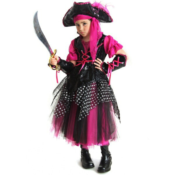 キュートな海賊　パイレーツ　衣装、コスチューム　子供女性用　Caribbean Pirate　コスプレ