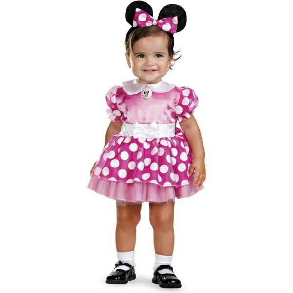 ミニーマウス　ピンク　衣装、コスチューム　ベビー用　ディズニー　Pink Minnie Mouse　コスプレ