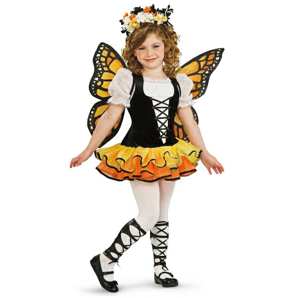 バタフライ　蝶々　衣装、コスチューム　子供女性用　コスプレ　Monarch Butterfly