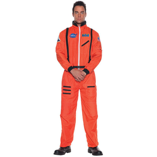 宇宙飛行士　オレンジ　コスチューム、コスプレ衣装　大人男性用