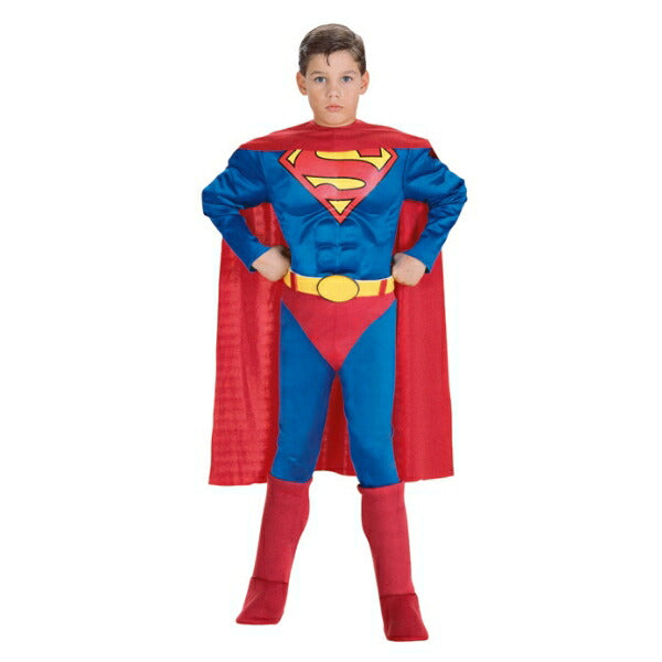 スーパーマン　衣装、コスチューム　子供男性用　マッスル　コスプレ