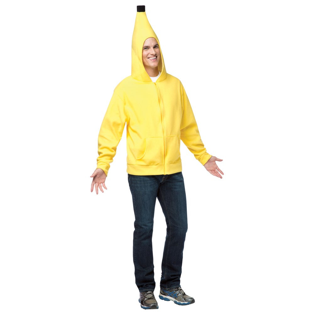 バナナパーカー　衣装、コスチューム　大人男性用　HOODIE BANANA ADULT　コスプレ